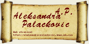 Aleksandra Palačković vizit kartica